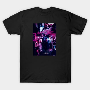 Tokyo Street Neon Synthwave T-Shirt